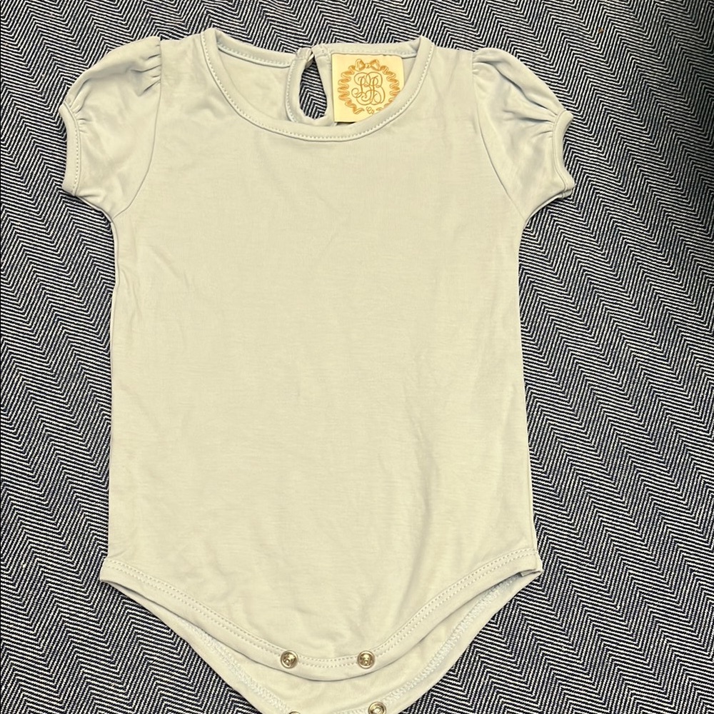 EUC The Beaufort Bonnet Company Light Blue Baby Onesie
